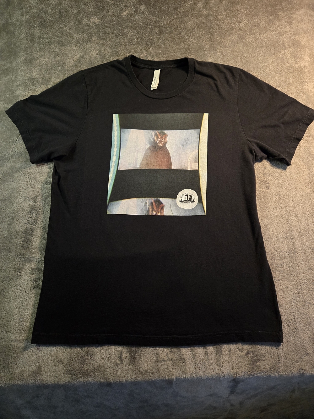 AGFA Horror Trailer Show Promo T-Shirt Black XL Vinegar Syndrome Bella Canvas